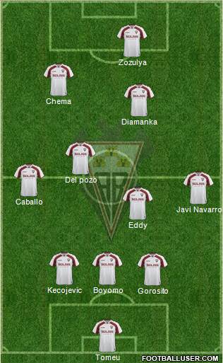 Albacete B., S.A.D. football formation