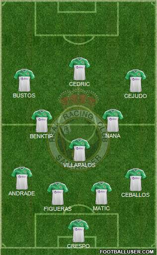 R. Racing Club S.A.D. football formation