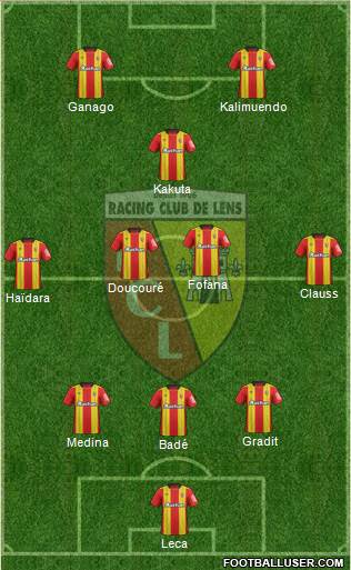 Racing Club de Lens football formation