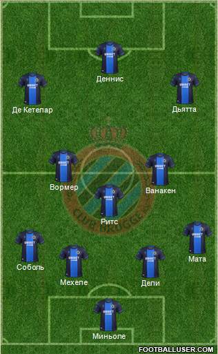 Club Brugge KV football formation