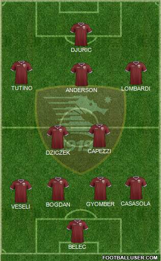 Salernitana football formation