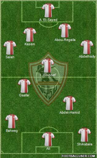 Zamalek Sporting Club 4-3-3 football formation