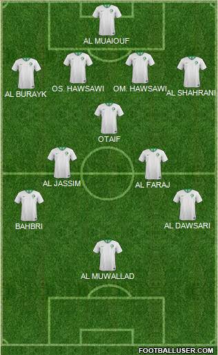 Saudi Arabia football formation