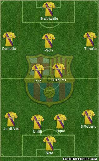 F.C. Barcelona Formation 2020