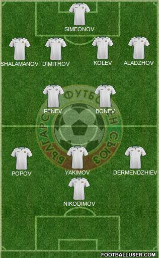 Bulgaria 4-2-3-1 football formation