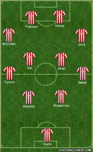 Stoke City football formation