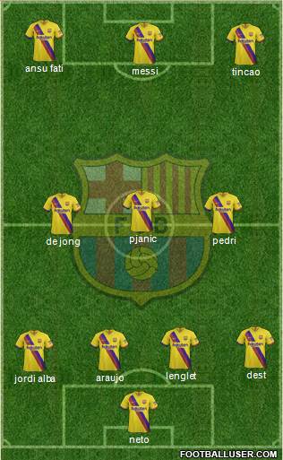 F.C. Barcelona Formation 2020