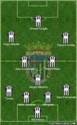 C.D. Badajoz S.A.D. football formation