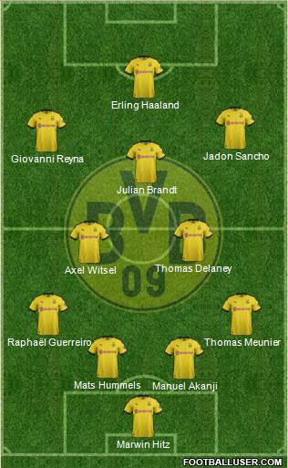 Borussia Dortmund Formation 2020