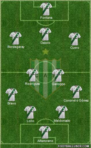 Banfield 4-2-3-1 football formation