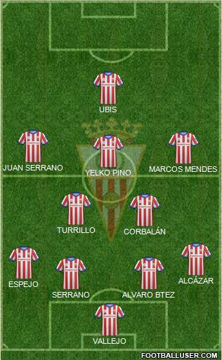 Algeciras C.F. 4-2-3-1 football formation