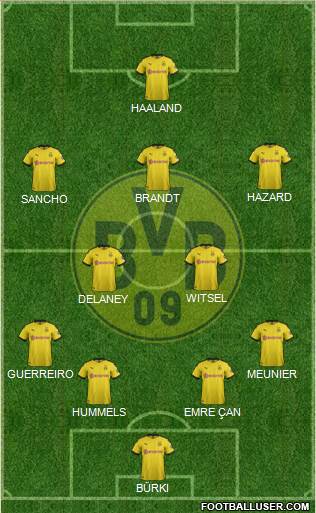 Borussia Dortmund Formation 2020