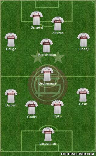 Lanús football formation