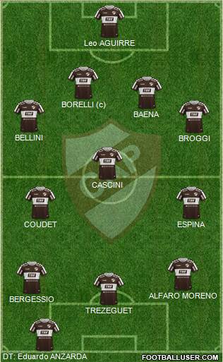 Platense football formation