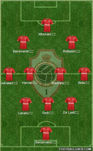 R Antwerp FC Formation 2020