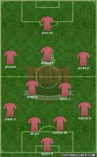 Aboumoslem Mashhad 4-2-3-1 football formation