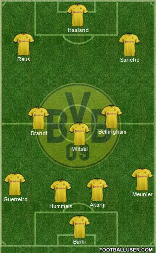 Borussia Dortmund Formation 2020