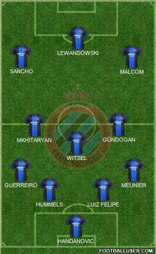 Club Brugge KV football formation