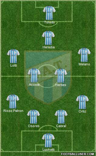 Atlético Tucumán 4-4-1-1 football formation