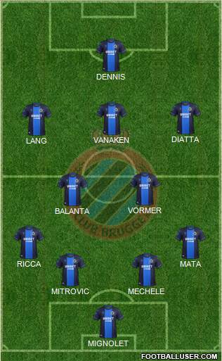Club Brugge KV Formation 2020