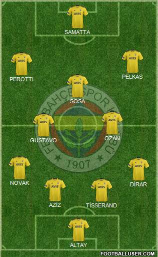 Fenerbahçe SK Formation 2020