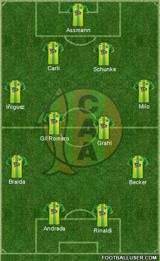 Aldosivi 4-4-2 football formation