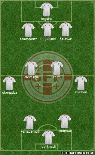 Georgia 3-4-2-1 football formation