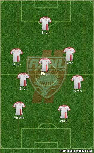 A.S. Nancy Lorraine 5-4-1 football formation