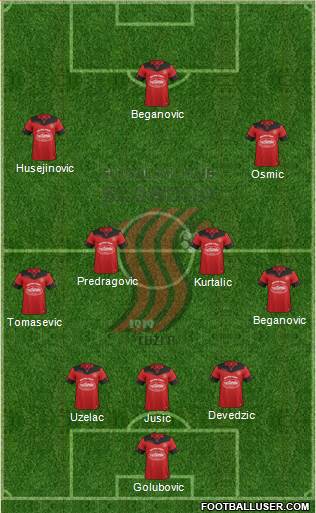 FK Sloboda Tuzla football formation