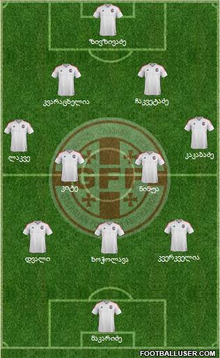 Georgia 3-4-2-1 football formation