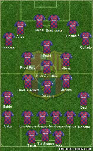 F.C. Barcelona Formation 2020