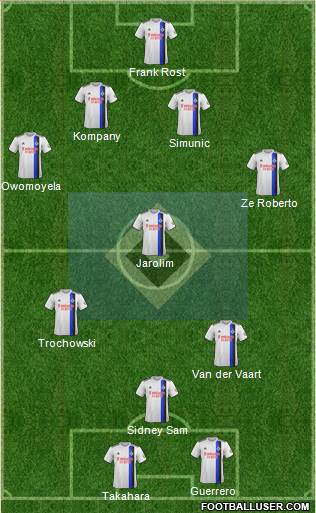 Hamburger SV 4-4-2 football formation