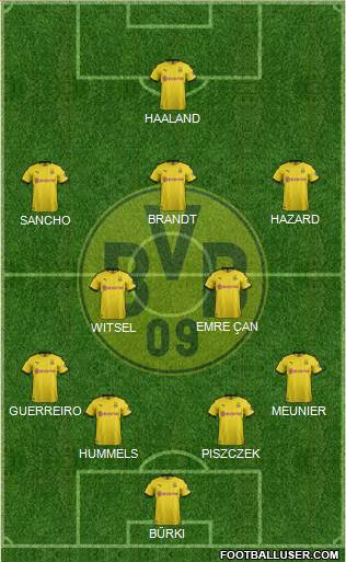 Borussia Dortmund Formation 2020