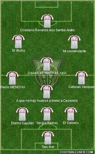 Albacete B., S.A.D. 3-4-3 football formation