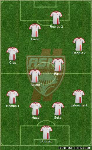 A.S. Nancy Lorraine 4-4-2 football formation