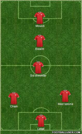 Tunisia 3-5-1-1 football formation