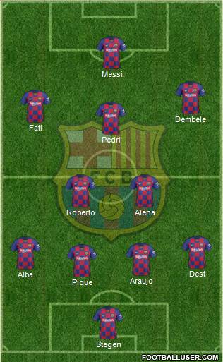 F.C. Barcelona Formation 2020