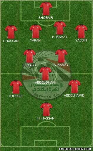 Egypt 4-5-1 football formation