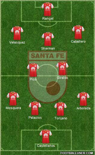 Santa Fe CD football formation