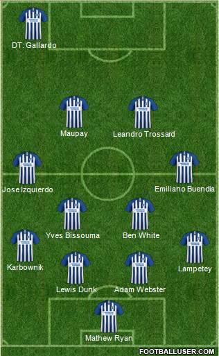 Brighton and Hove Albion Formation 2021