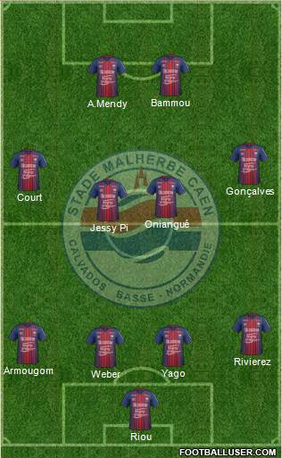 Stade Malherbe Caen Basse-Normandie football formation