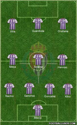 R. Valladolid C.F., S.A.D. 4-3-3 football formation