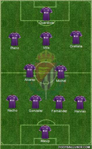 R. Valladolid C.F., S.A.D. 4-2-3-1 football formation