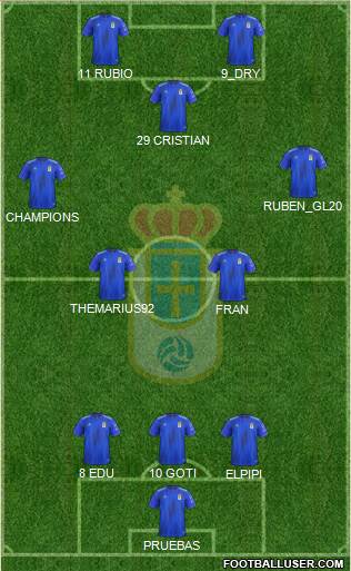 Real Oviedo S.A.D. football formation