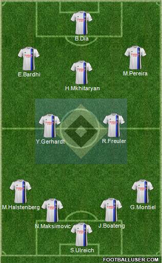 Hamburger SV 4-2-3-1 football formation