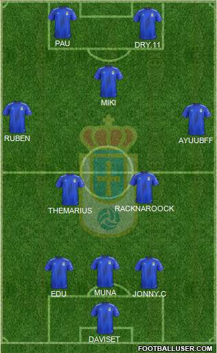 Real Oviedo S.A.D. football formation