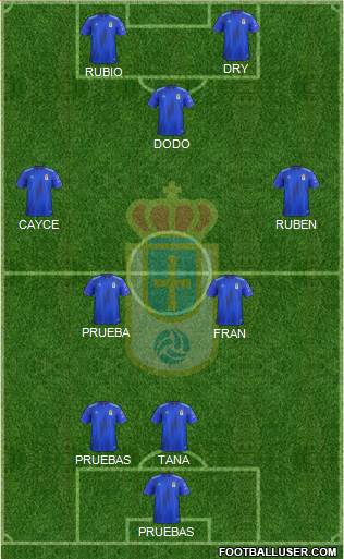 Real Oviedo S.A.D. football formation