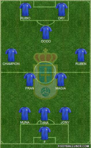 Real Oviedo S.A.D. 3-5-2 football formation