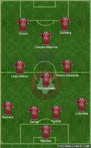 OGC Nice Côte d'Azur football formation