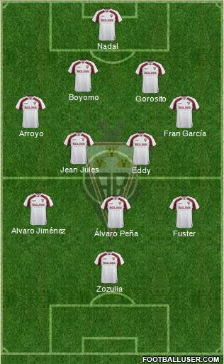 Albacete B., S.A.D. football formation